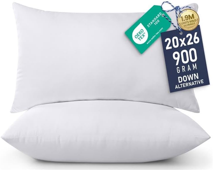 Utopia Bedding 18x18 Pillow Inserts, Set of 2, White – Indoor Decorative Throw Pillows for Bed, Sofa & Couch – Soft, Supportive & Fluffy Cushion Inserts