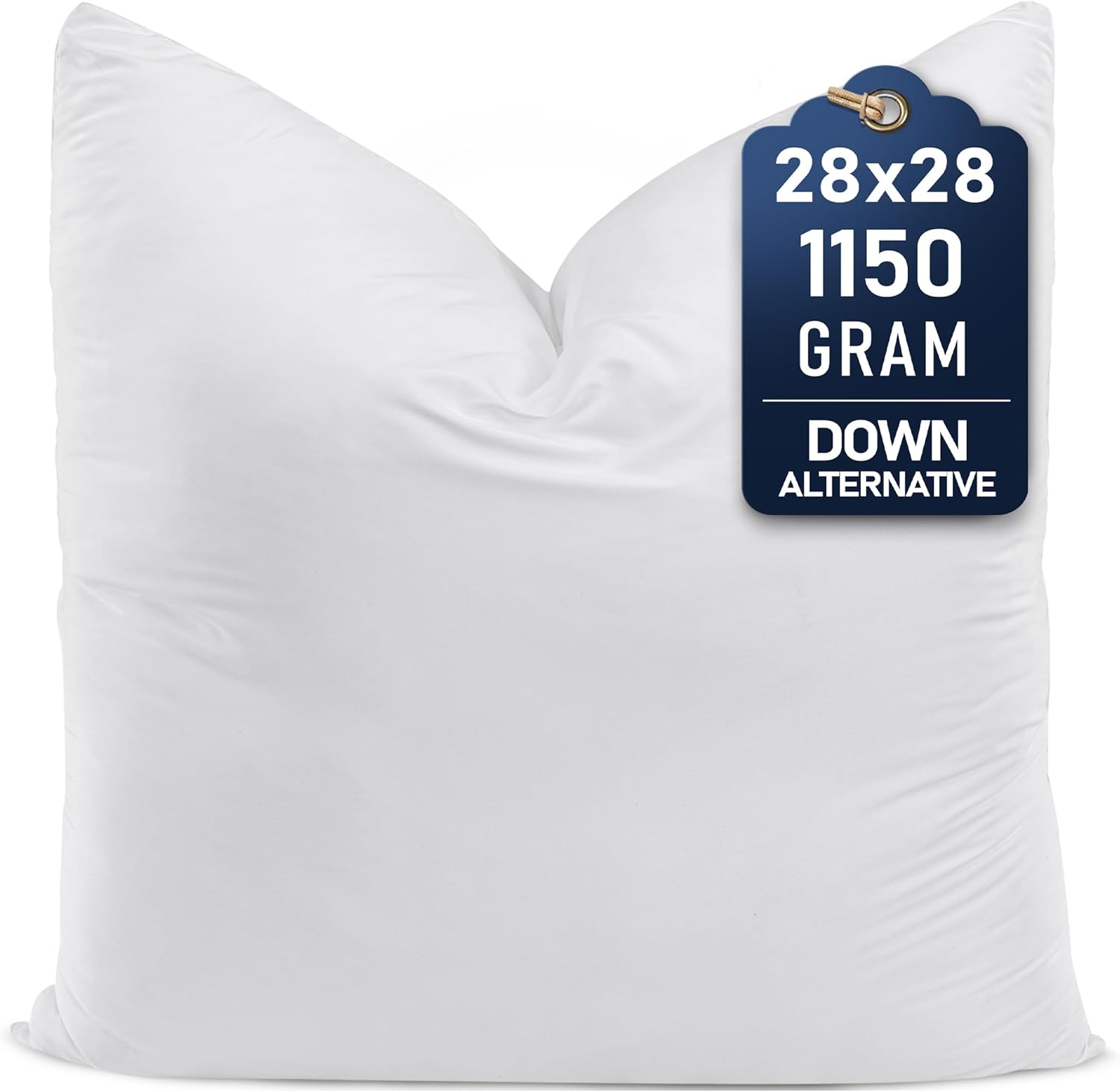 Utopia Bedding Throw Pillows (Set of 4, White) – 18 x 18 Inches Down Alternative Pillows for Bed, Sofa, and Couch - Fluffy Decorative Stuffer Pillow for Indoors & Outdoors