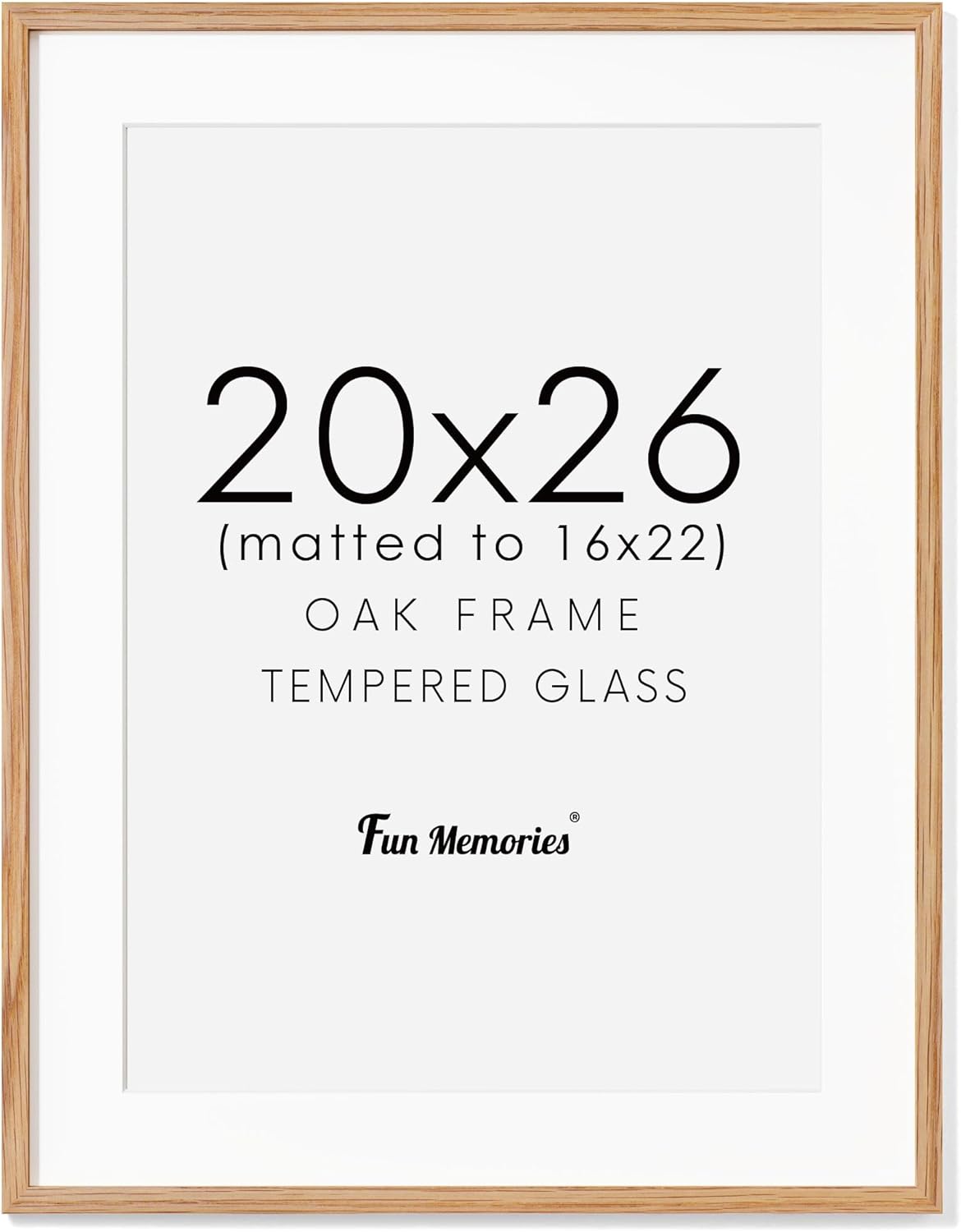 Fun Memories 11x14 Wood Picture Frame, Set of 3, Natural Oak Frame 11 x 14 with Tempered Glass, 8x10 Matted to Wood, Farmhousr Rustic Wooden Poster 11x14, Walnut Color