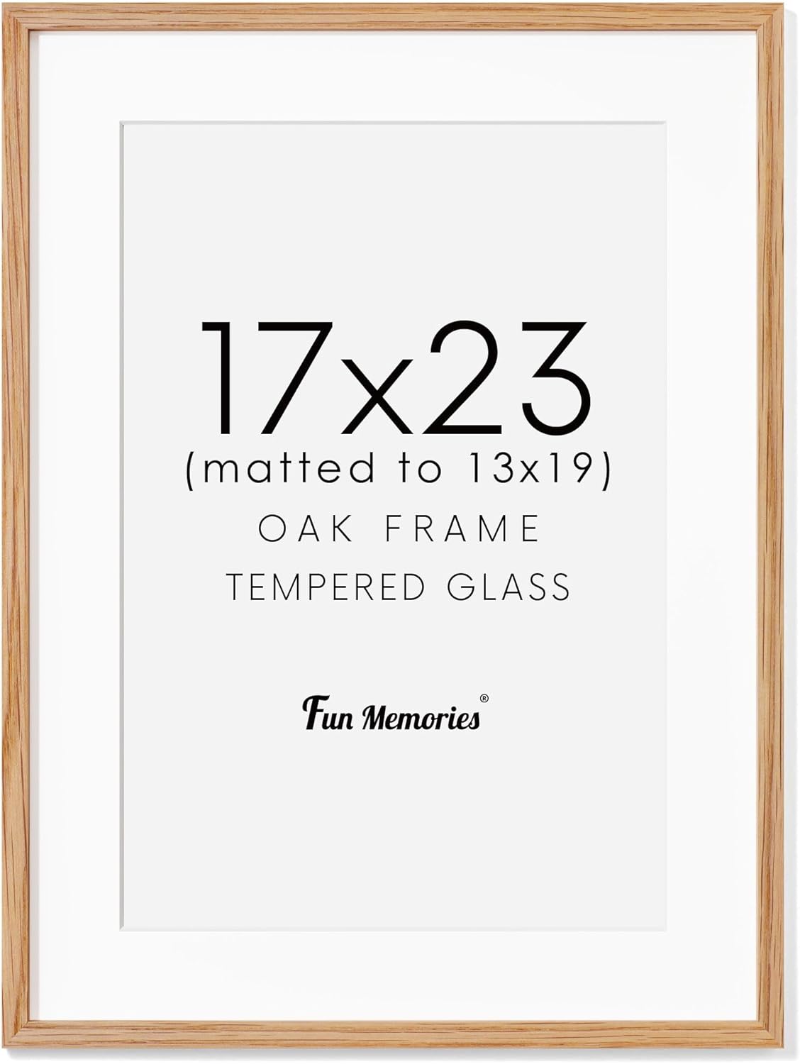 Fun Memories 11x14 Wood Picture Frame, Set of 3, Natural Oak Frame 11 x 14 with Tempered Glass, 8x10 Matted to Wood, Farmhousr Rustic Wooden Poster 11x14, Walnut Color