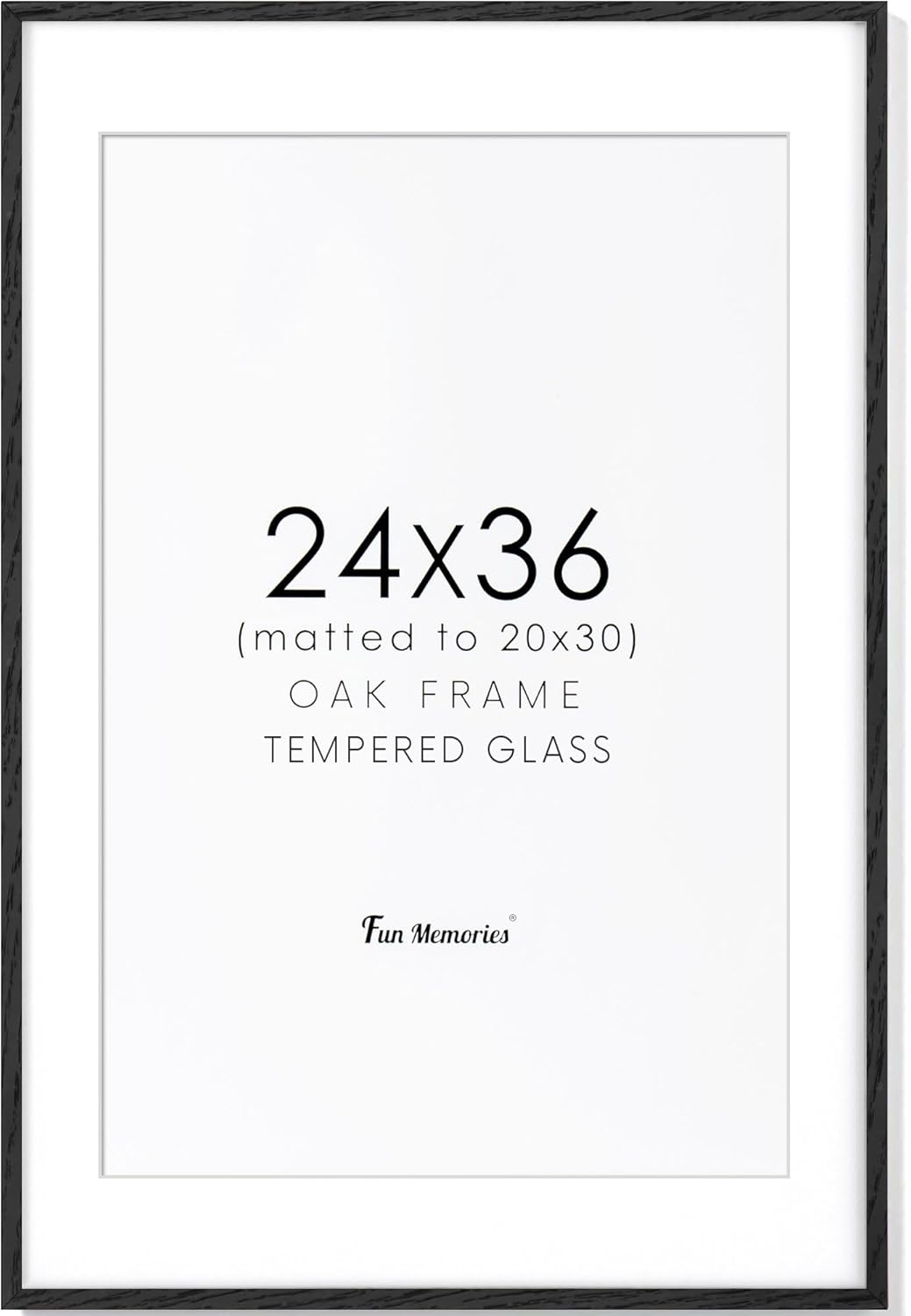 Fun Memories 11x14 Wood Picture Frame, Set of 3, Natural Oak Frame 11 x 14 with Tempered Glass, 8x10 Matted to Wood, Farmhousr Rustic Wooden Poster 11x14, Walnut Color