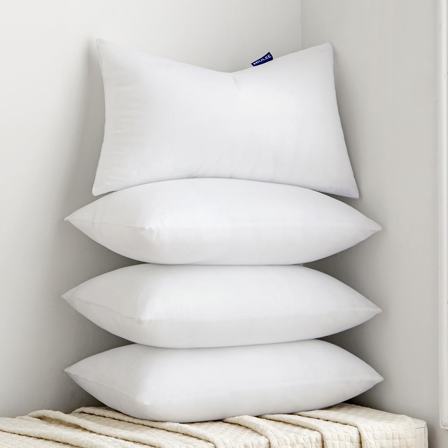 MIULEE Pillow Insert 12x20 Inch, Decorative Rectangle Throw Pillow Insert, Premium Fluffy Pillow Forms Stuffer for Sofa Couch Living Room