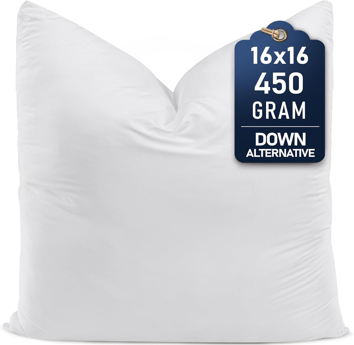 Utopia Bedding Throw Pillows (Set of 4, White) – 18 x 18 Inches Down Alternative Pillows for Bed, Sofa, and Couch - Fluffy Decorative Stuffer Pillow for Indoors & Outdoors