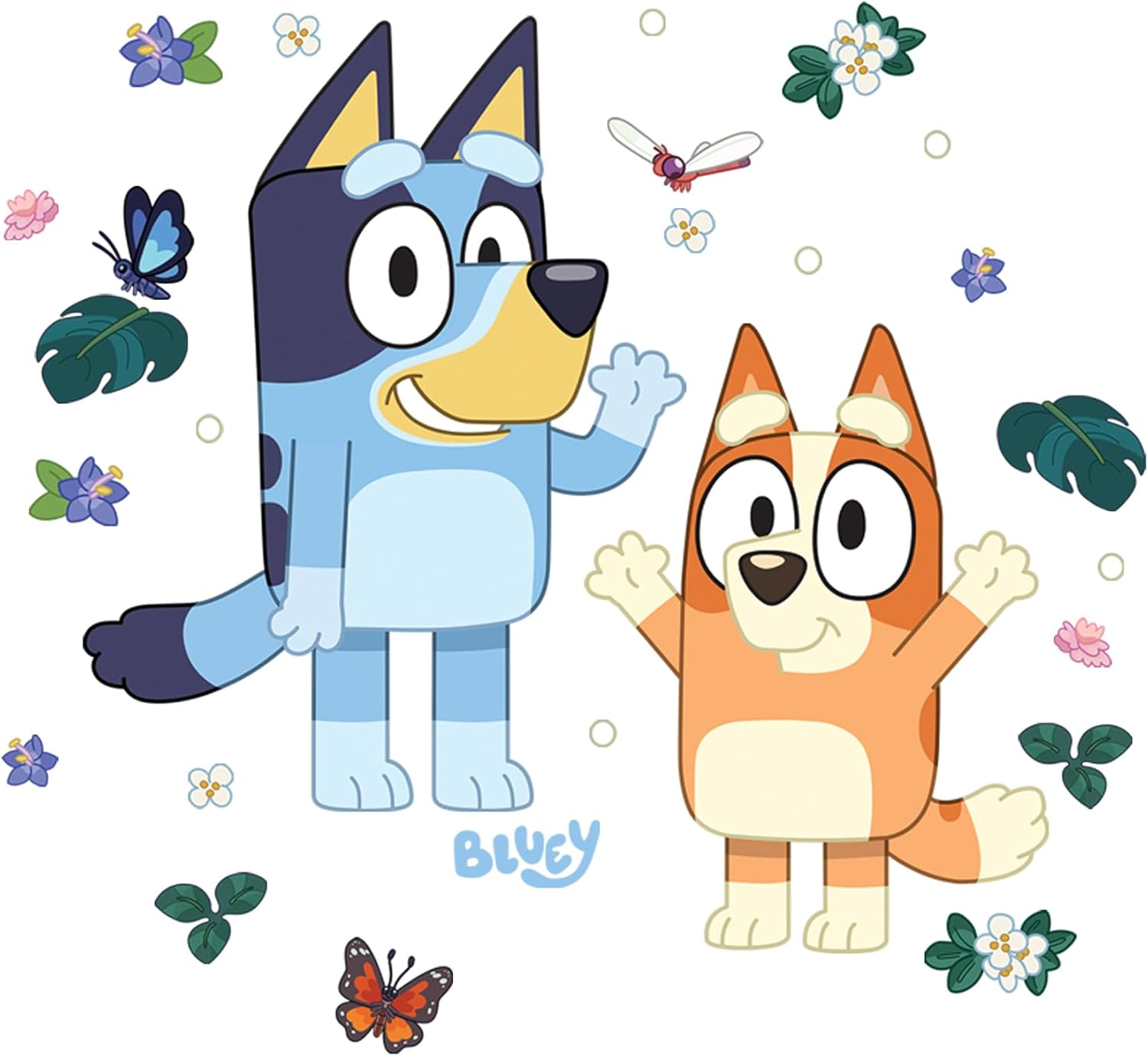 RoomMates Bluey Family and Friends Peel and Stick Wall Decals, RMK5457SCS