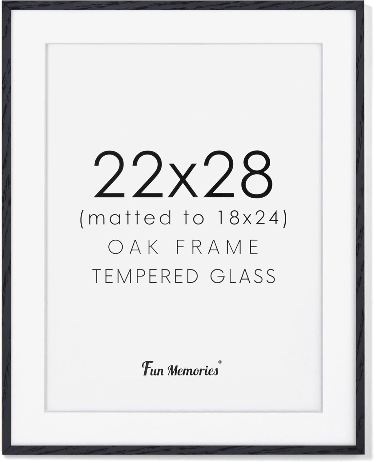 Fun Memories 11x14 Wood Picture Frame, Set of 3, Natural Oak Frame 11 x 14 with Tempered Glass, 8x10 Matted to Wood, Farmhousr Rustic Wooden Poster 11x14, Walnut Color