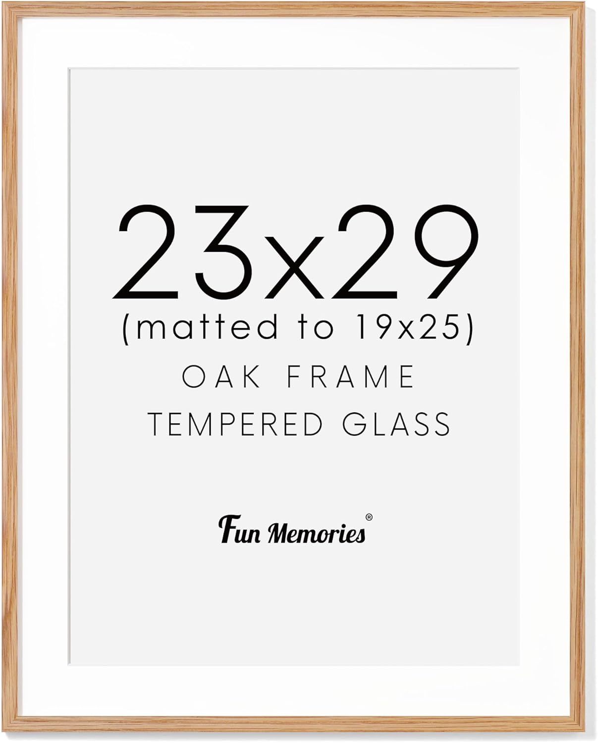 Fun Memories 11x14 Wood Picture Frame, Set of 3, Natural Oak Frame 11 x 14 with Tempered Glass, 8x10 Matted to Wood, Farmhousr Rustic Wooden Poster 11x14, Walnut Color
