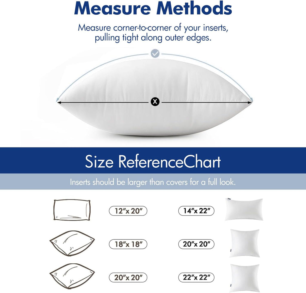 MIULEE Pillow Insert 12x20 Inch, Decorative Rectangle Throw Pillow Insert, Premium Fluffy Pillow Forms Stuffer for Sofa Couch Living Room