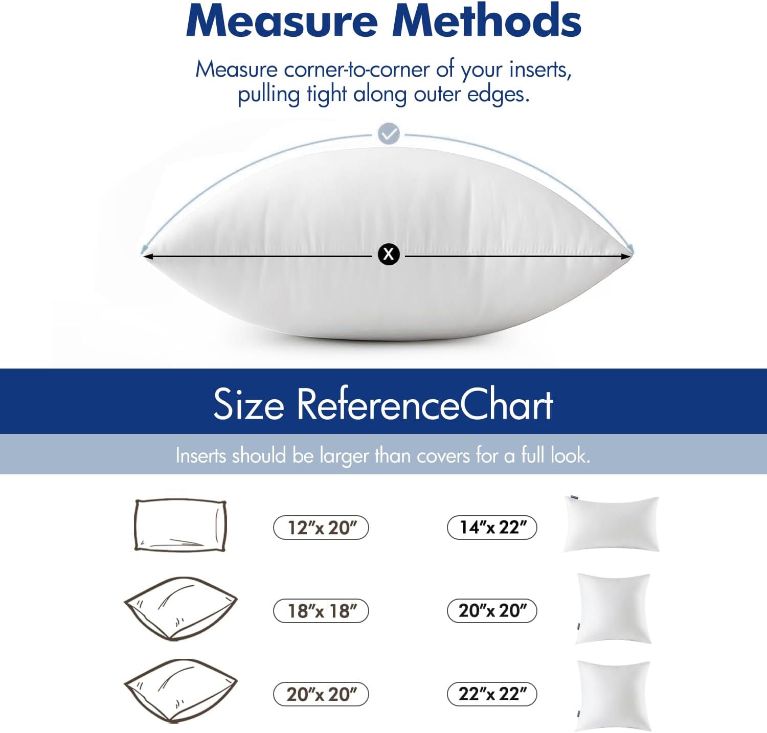 MIULEE Pillow Insert 12x20 Inch, Decorative Rectangle Throw Pillow Insert, Premium Fluffy Pillow Forms Stuffer for Sofa Couch Living Room