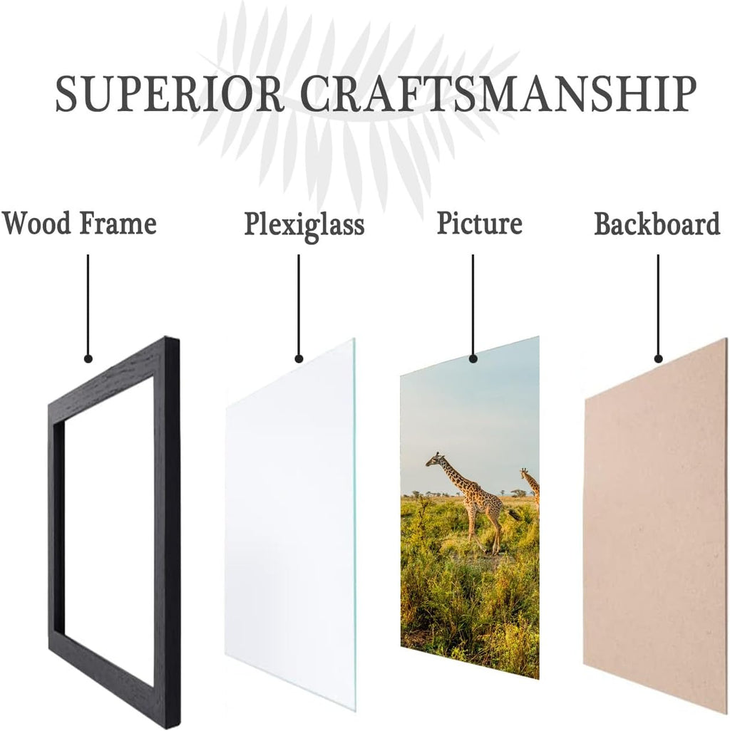 11x15 Picture Frame Set of 3,Wooden Frame 11x15 Wall Gallery Poster Photo frame Black with Durable Shatter Resistant Plexiglass for Wall Mounting Family -friend- wedding best gift