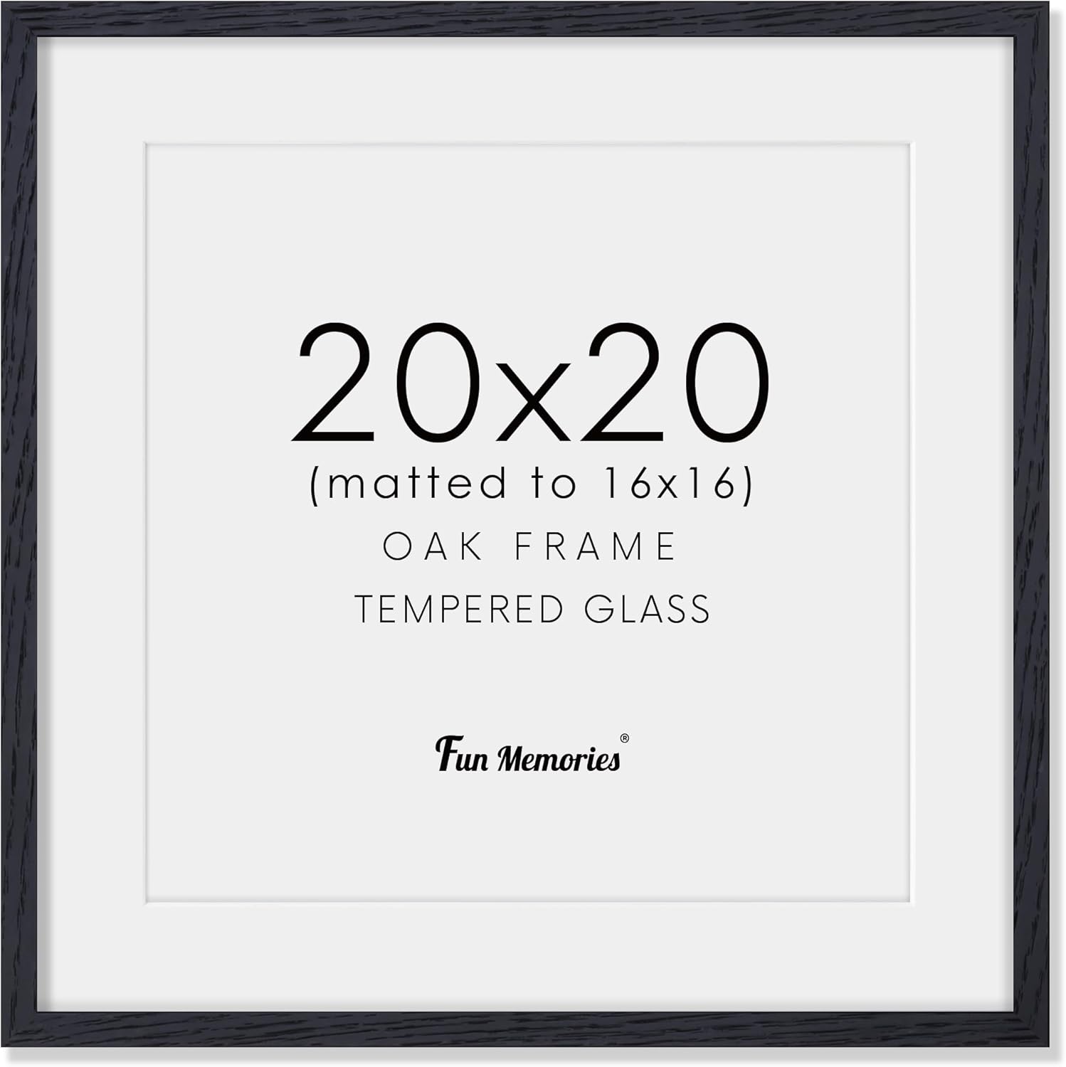 Fun Memories 11x14 Wood Picture Frame, Set of 3, Natural Oak Frame 11 x 14 with Tempered Glass, 8x10 Matted to Wood, Farmhousr Rustic Wooden Poster 11x14, Walnut Color