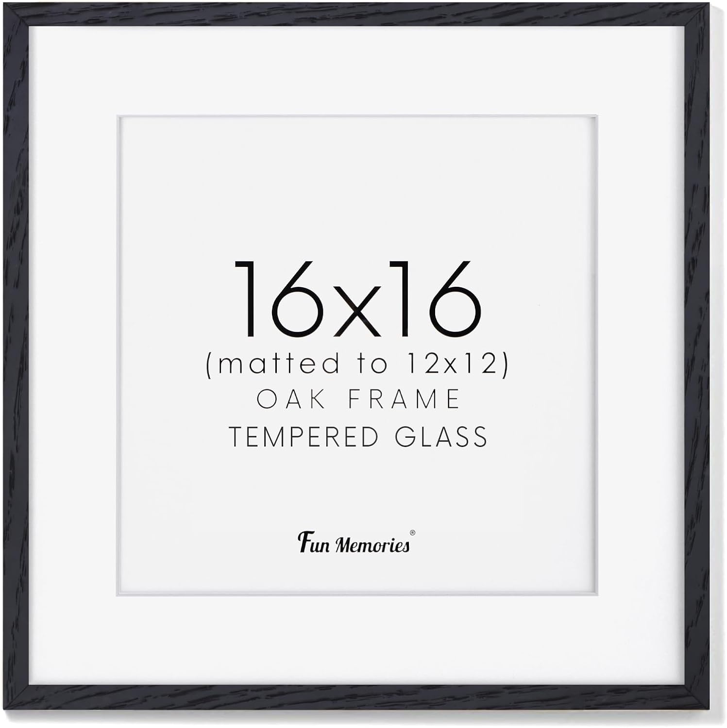 Fun Memories 11x14 Wood Picture Frame, Set of 3, Natural Oak Frame 11 x 14 with Tempered Glass, 8x10 Matted to Wood, Farmhousr Rustic Wooden Poster 11x14, Walnut Color