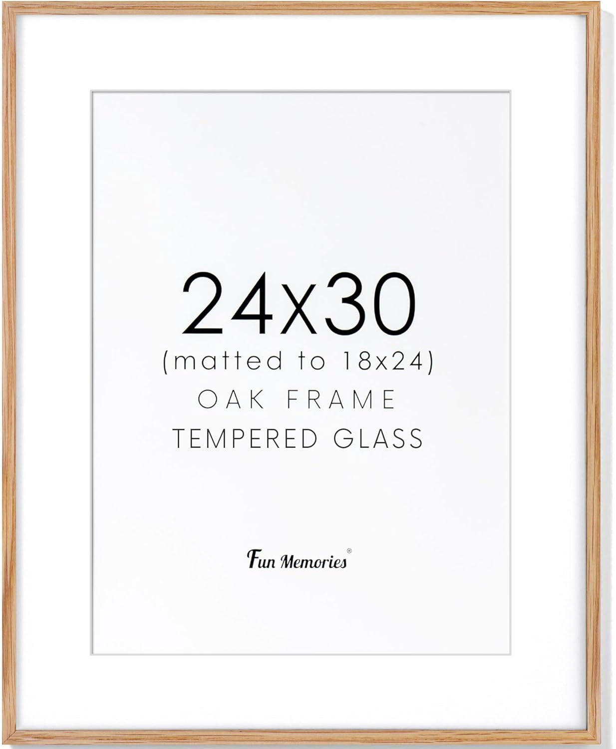 Fun Memories 11x14 Wood Picture Frame, Set of 3, Natural Oak Frame 11 x 14 with Tempered Glass, 8x10 Matted to Wood, Farmhousr Rustic Wooden Poster 11x14, Walnut Color