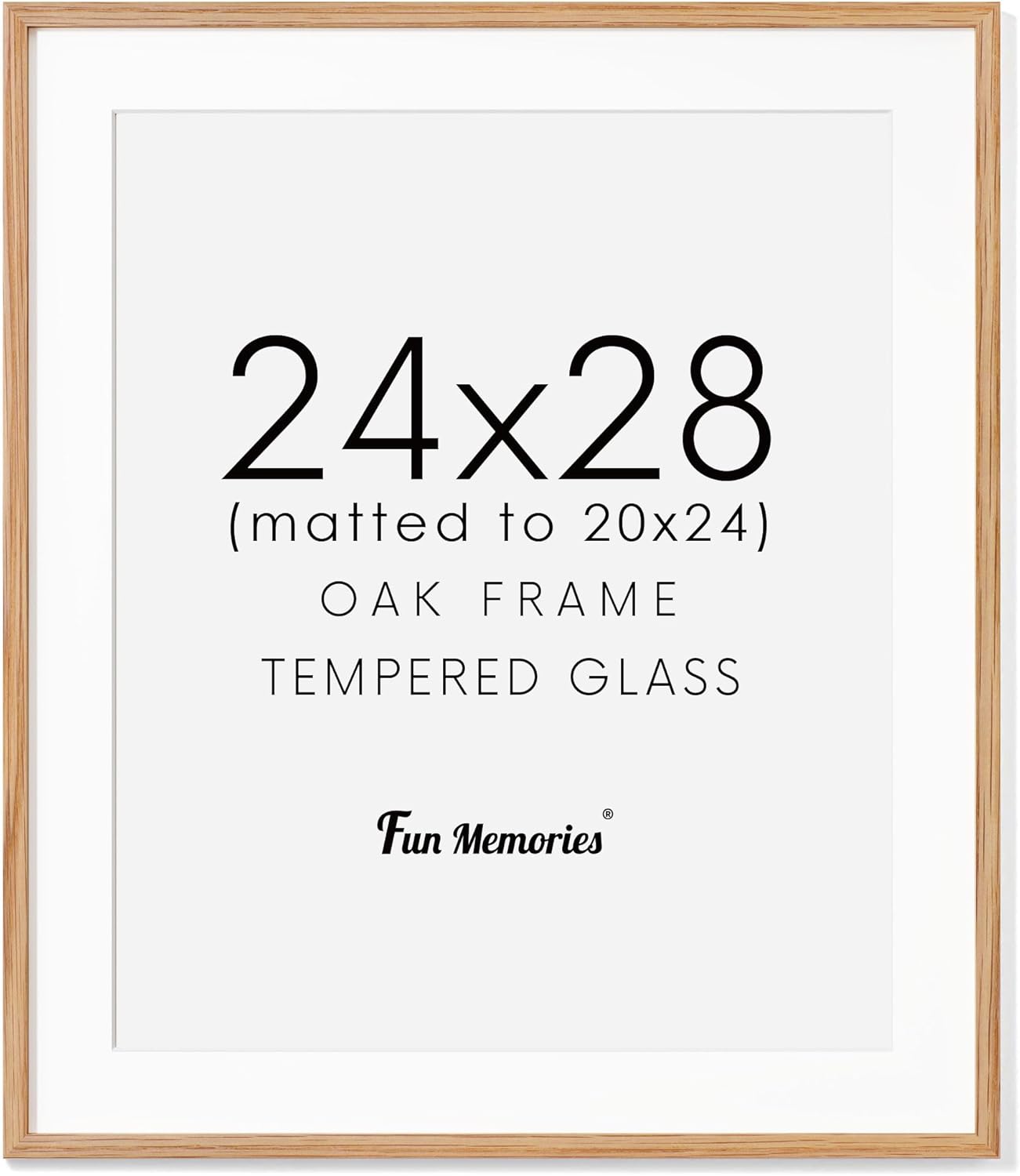 Fun Memories 11x14 Wood Picture Frame, Set of 3, Natural Oak Frame 11 x 14 with Tempered Glass, 8x10 Matted to Wood, Farmhousr Rustic Wooden Poster 11x14, Walnut Color