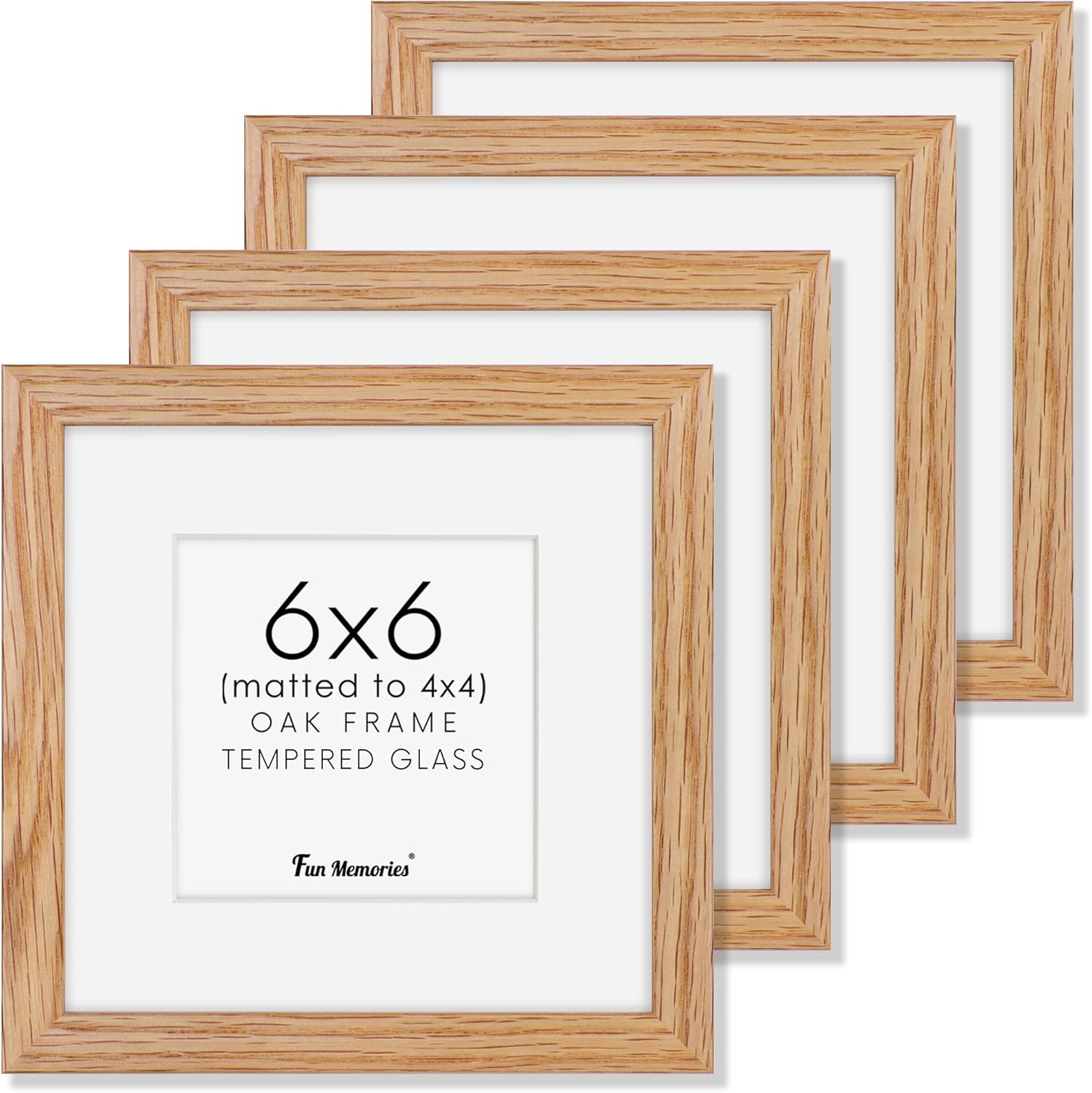 Fun Memories 11x14 Wood Picture Frame, Set of 3, Natural Oak Frame 11 x 14 with Tempered Glass, 8x10 Matted to Wood, Farmhousr Rustic Wooden Poster 11x14, Walnut Color
