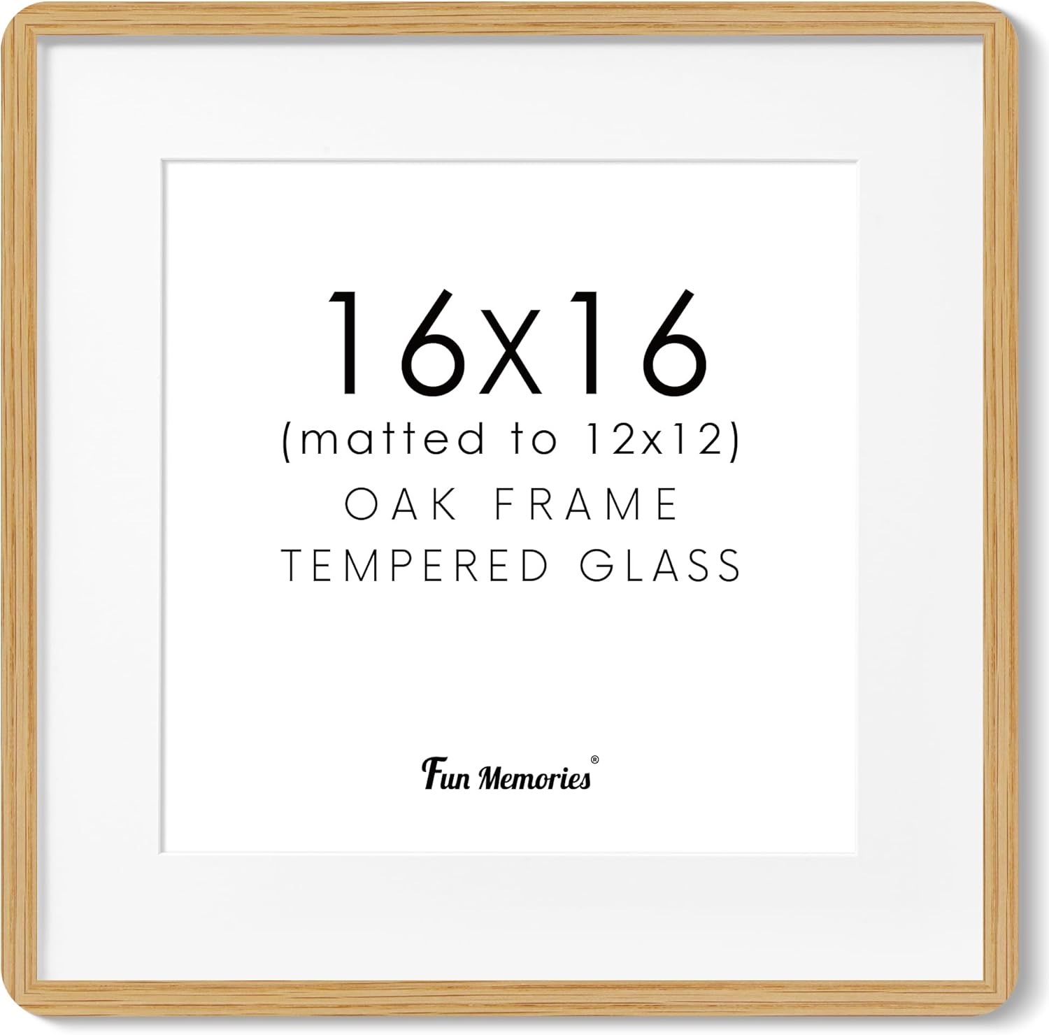 Fun Memories 11x14 Wood Picture Frame, Set of 3, Natural Oak Frame 11 x 14 with Tempered Glass, 8x10 Matted to Wood, Farmhousr Rustic Wooden Poster 11x14, Walnut Color