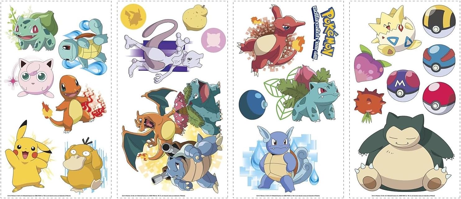 RoomMates RMK2535SCS Pokemon Iconic Peel and Stick Wall Decals
