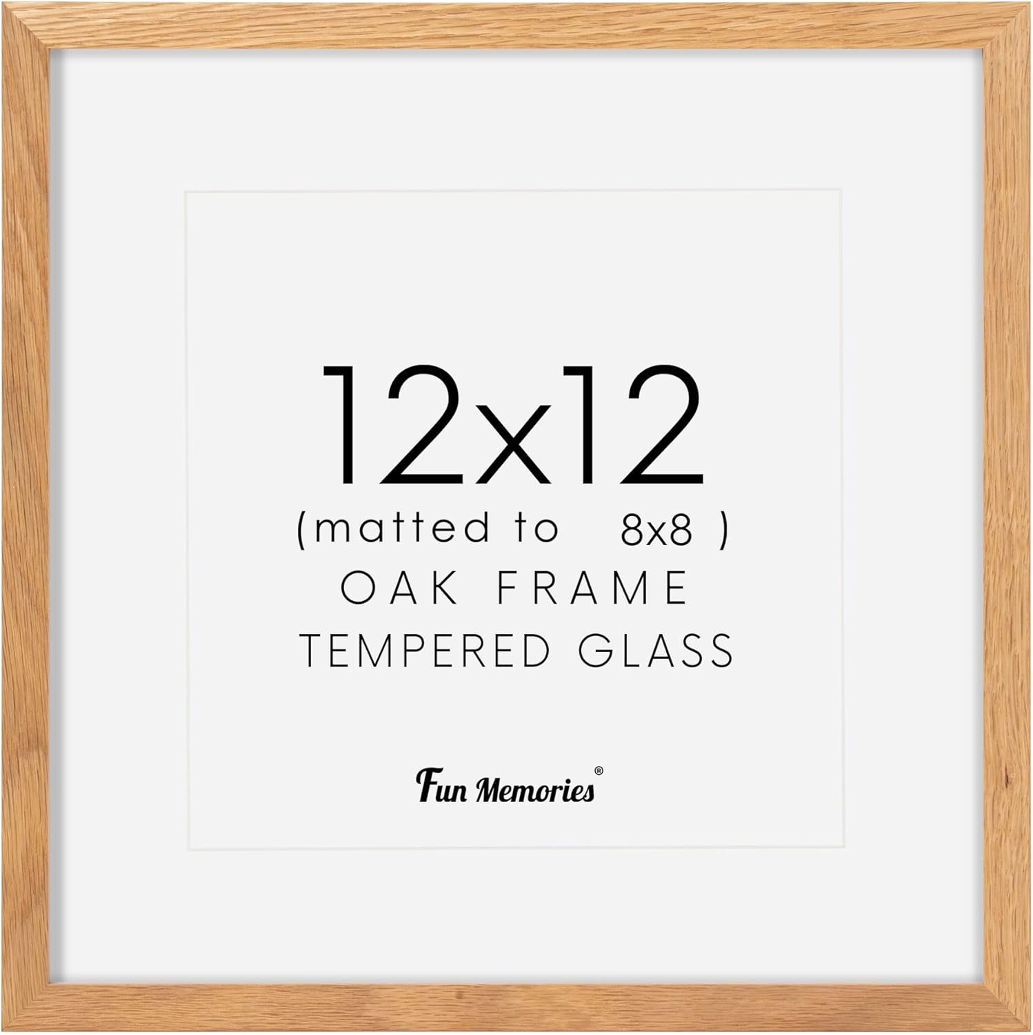 Fun Memories 11x14 Wood Picture Frame, Set of 3, Natural Oak Frame 11 x 14 with Tempered Glass, 8x10 Matted to Wood, Farmhousr Rustic Wooden Poster 11x14, Walnut Color