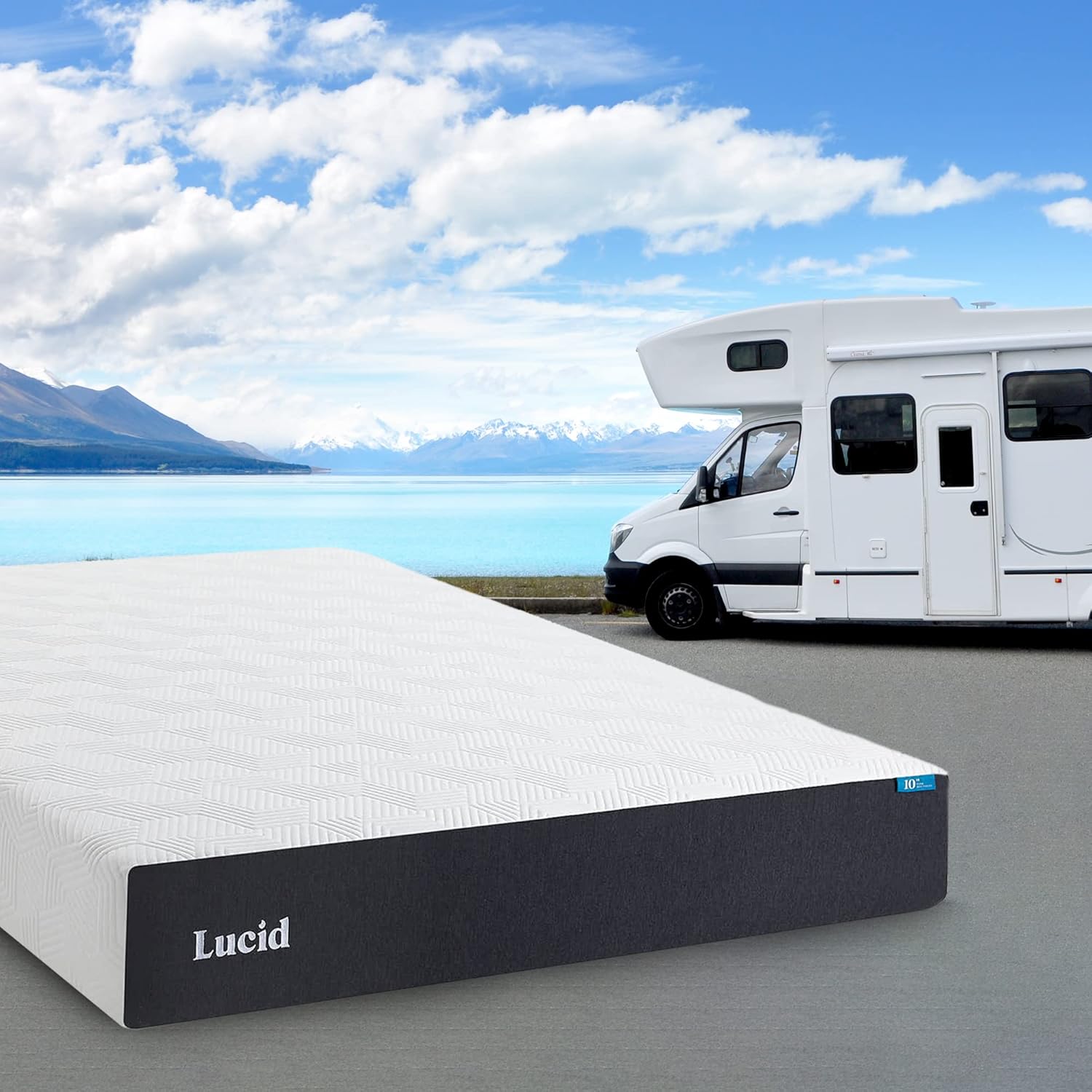 Lucid 5 Inch Memory Foam Mattress – Low Profile - Firm Feel - Infused with Bamboo Charcoal and Gel - Bed in a Box - Temperature Regulating - Breathable - Twin Size
