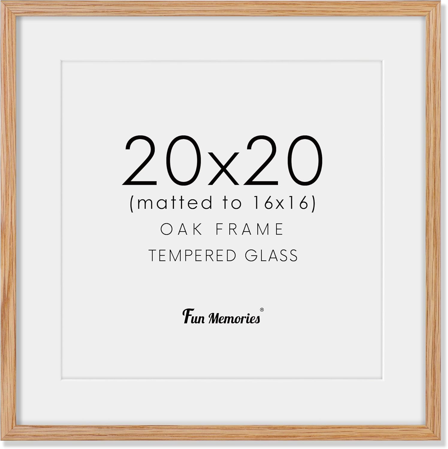 Fun Memories 11x14 Wood Picture Frame, Set of 3, Natural Oak Frame 11 x 14 with Tempered Glass, 8x10 Matted to Wood, Farmhousr Rustic Wooden Poster 11x14, Walnut Color