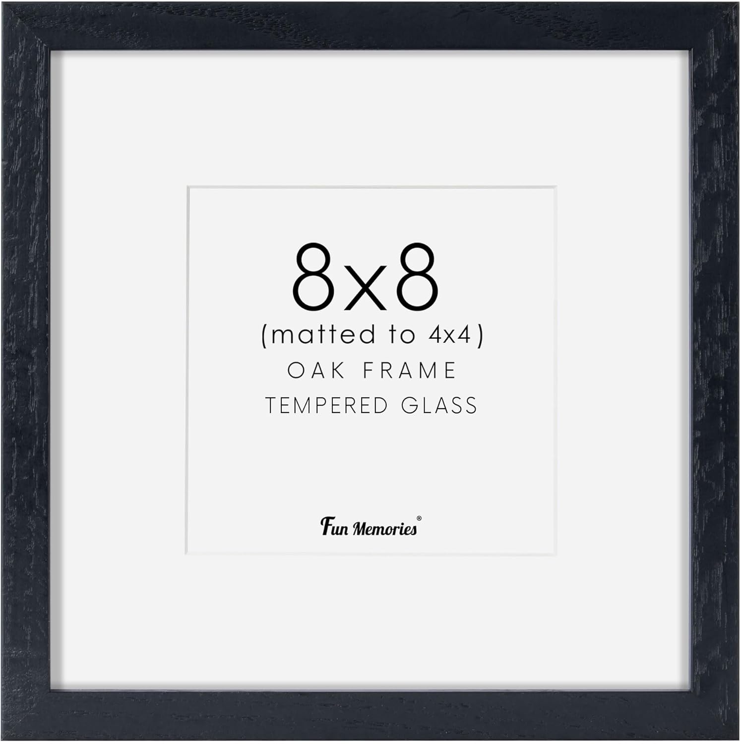 Fun Memories 11x14 Wood Picture Frame, Set of 3, Natural Oak Frame 11 x 14 with Tempered Glass, 8x10 Matted to Wood, Farmhousr Rustic Wooden Poster 11x14, Walnut Color