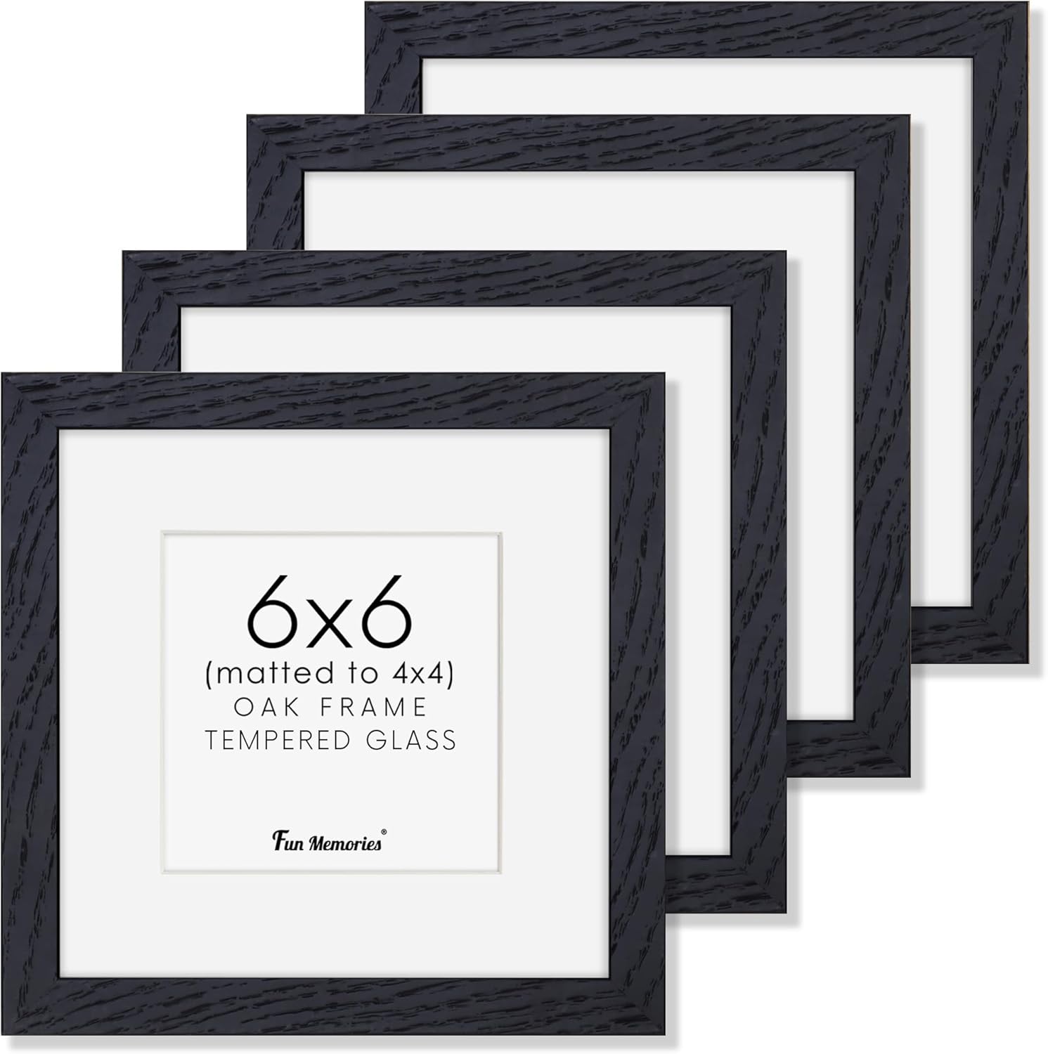 Fun Memories 11x14 Wood Picture Frame, Set of 3, Natural Oak Frame 11 x 14 with Tempered Glass, 8x10 Matted to Wood, Farmhousr Rustic Wooden Poster 11x14, Walnut Color