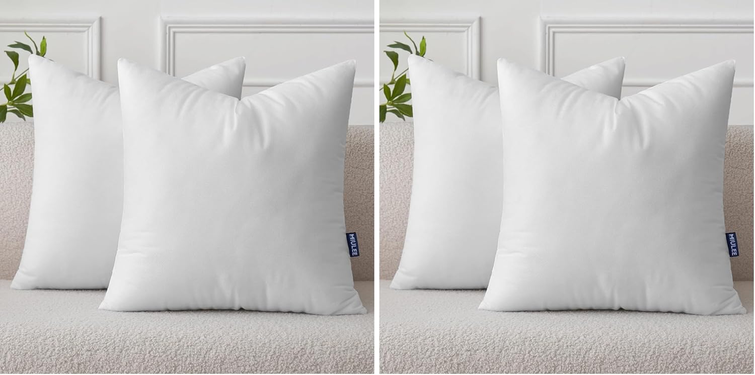MIULEE Pillow Insert 12x20 Inch, Decorative Rectangle Throw Pillow Insert, Premium Fluffy Pillow Forms Stuffer for Sofa Couch Living Room