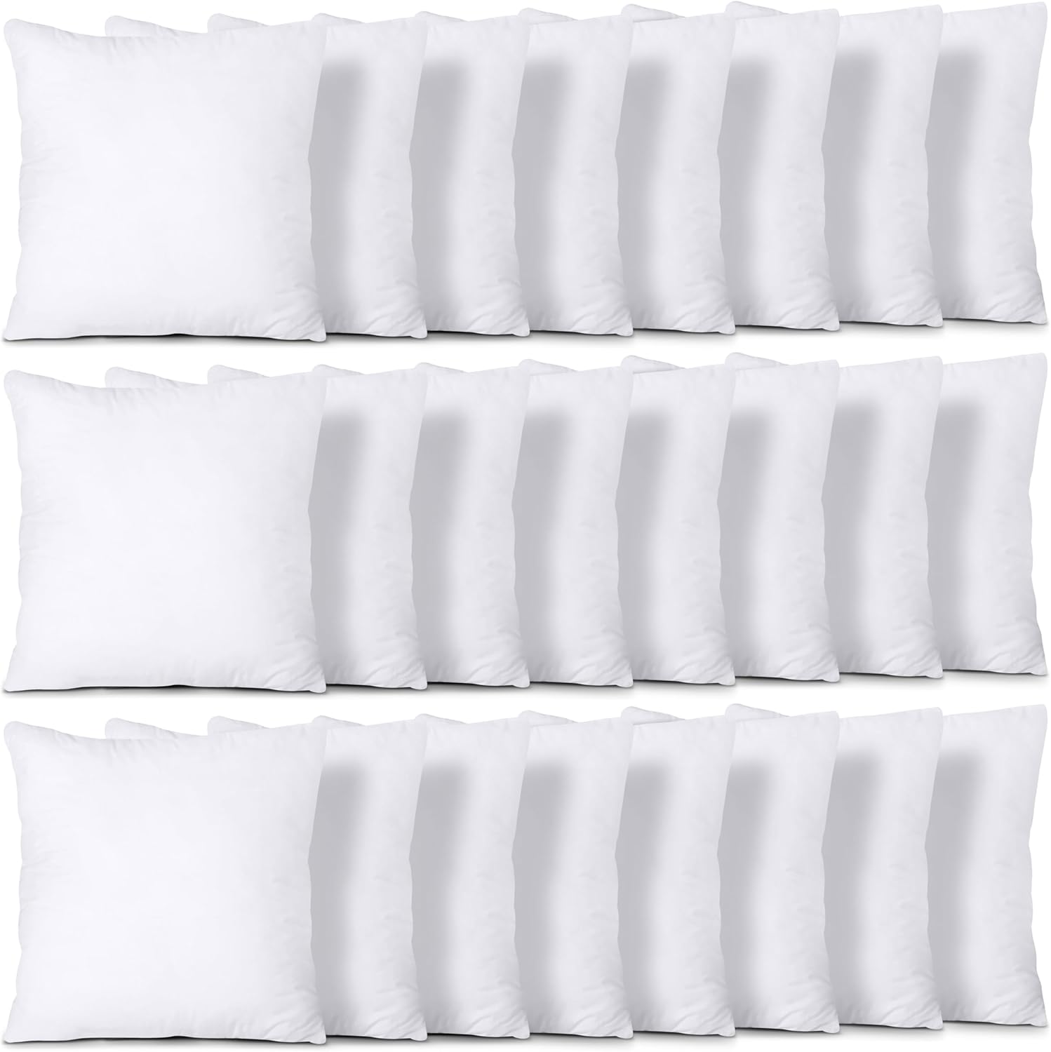 Utopia Bedding Throw Pillows (Set of 4, White) – 18 x 18 Inches Down Alternative Pillows for Bed, Sofa, and Couch - Fluffy Decorative Stuffer Pillow for Indoors & Outdoors