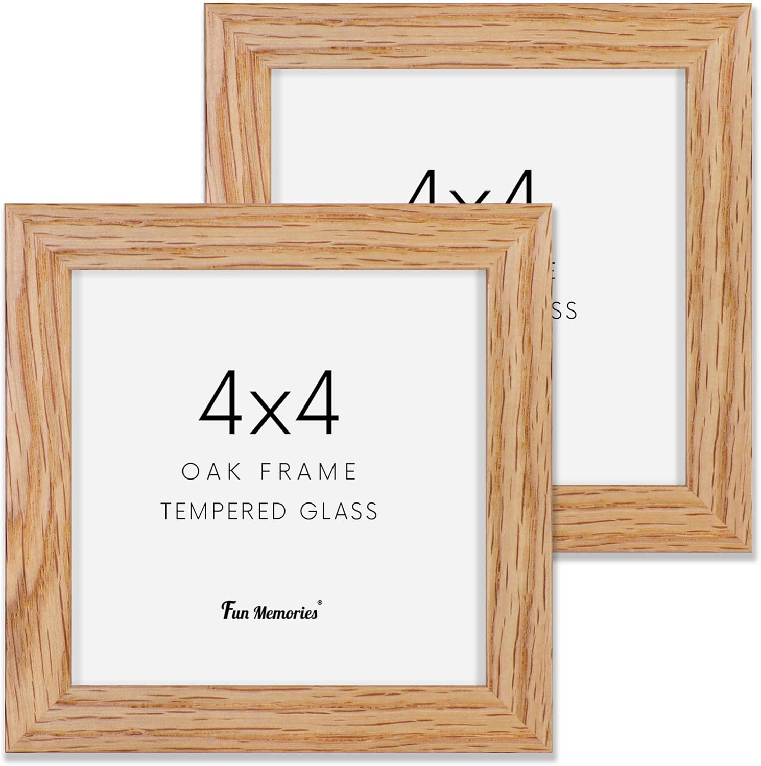 Fun Memories 11x14 Wood Picture Frame, Set of 3, Natural Oak Frame 11 x 14 with Tempered Glass, 8x10 Matted to Wood, Farmhousr Rustic Wooden Poster 11x14, Walnut Color
