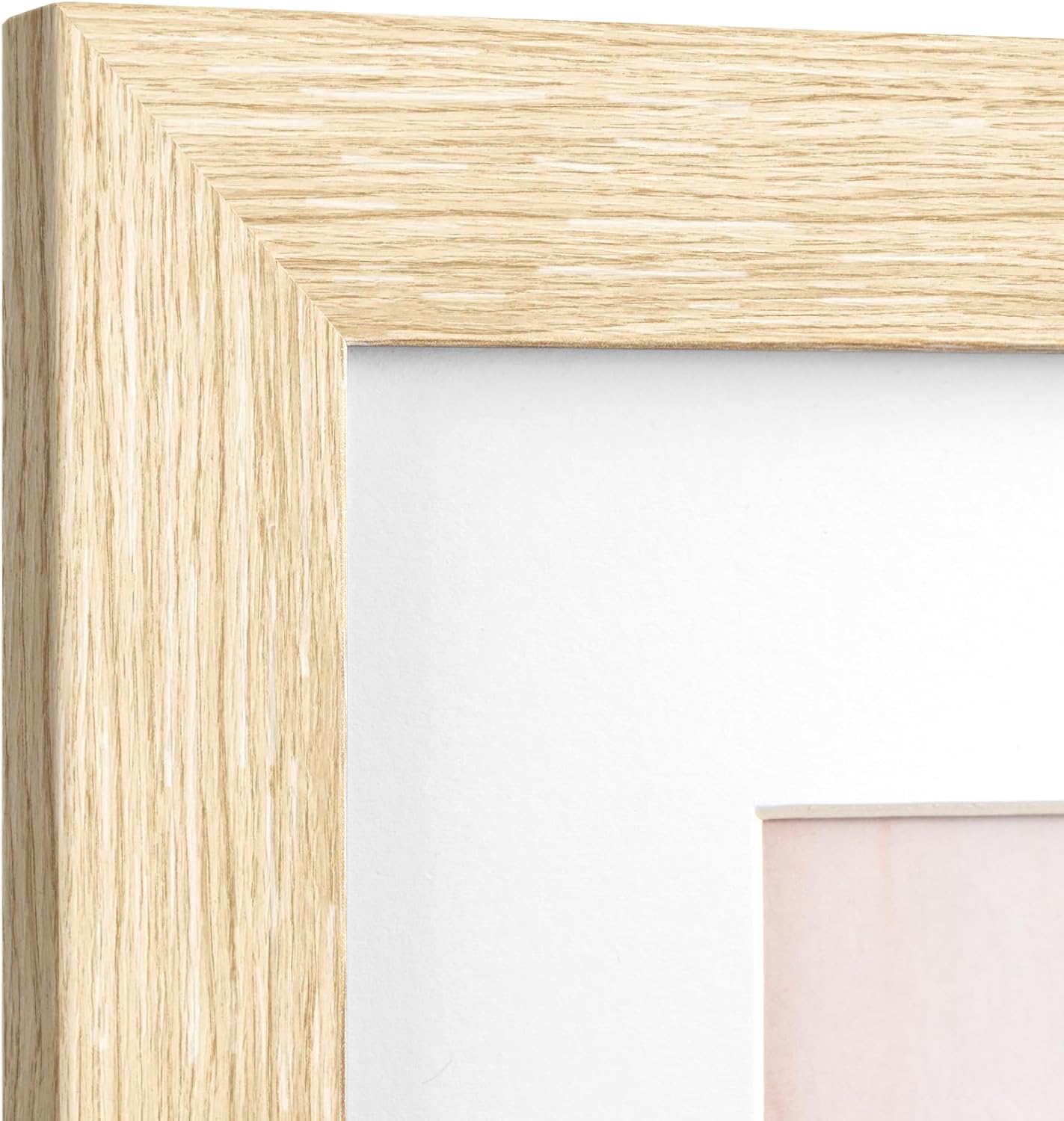 16x20 Picture Frame with Mat for 11x14 Set of 3, Natural Wood Grain 16x20 Frames for Wall Mounting (3 Pack, Natural)