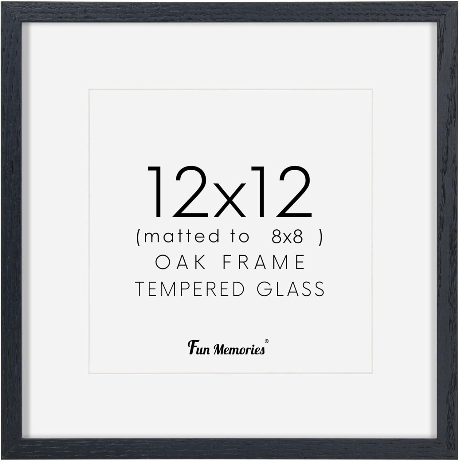 Fun Memories 11x14 Wood Picture Frame, Set of 3, Natural Oak Frame 11 x 14 with Tempered Glass, 8x10 Matted to Wood, Farmhousr Rustic Wooden Poster 11x14, Walnut Color