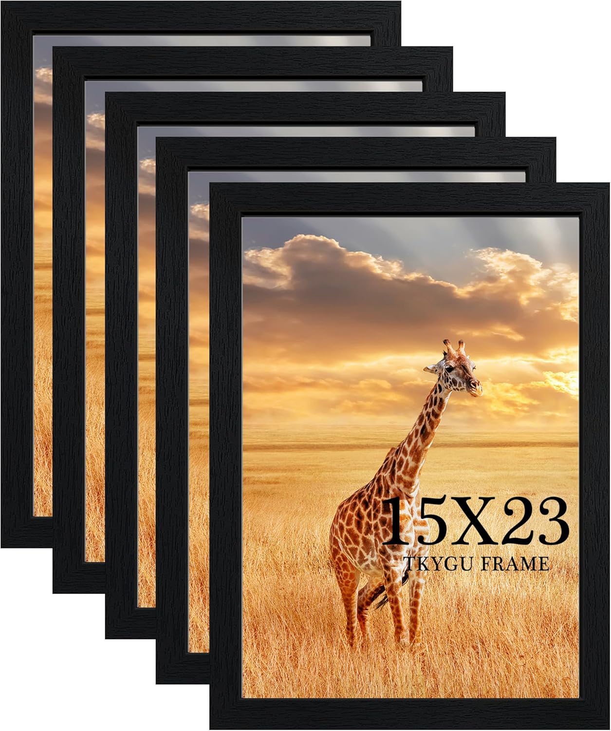 11x15 Picture Frame Set of 3,Wooden Frame 11x15 Wall Gallery Poster Photo frame Black with Durable Shatter Resistant Plexiglass for Wall Mounting Family -friend- wedding best gift