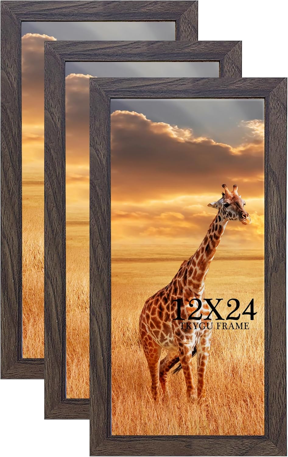11x15 Picture Frame Set of 3,Wooden Frame 11x15 Wall Gallery Poster Photo frame Black with Durable Shatter Resistant Plexiglass for Wall Mounting Family -friend- wedding best gift