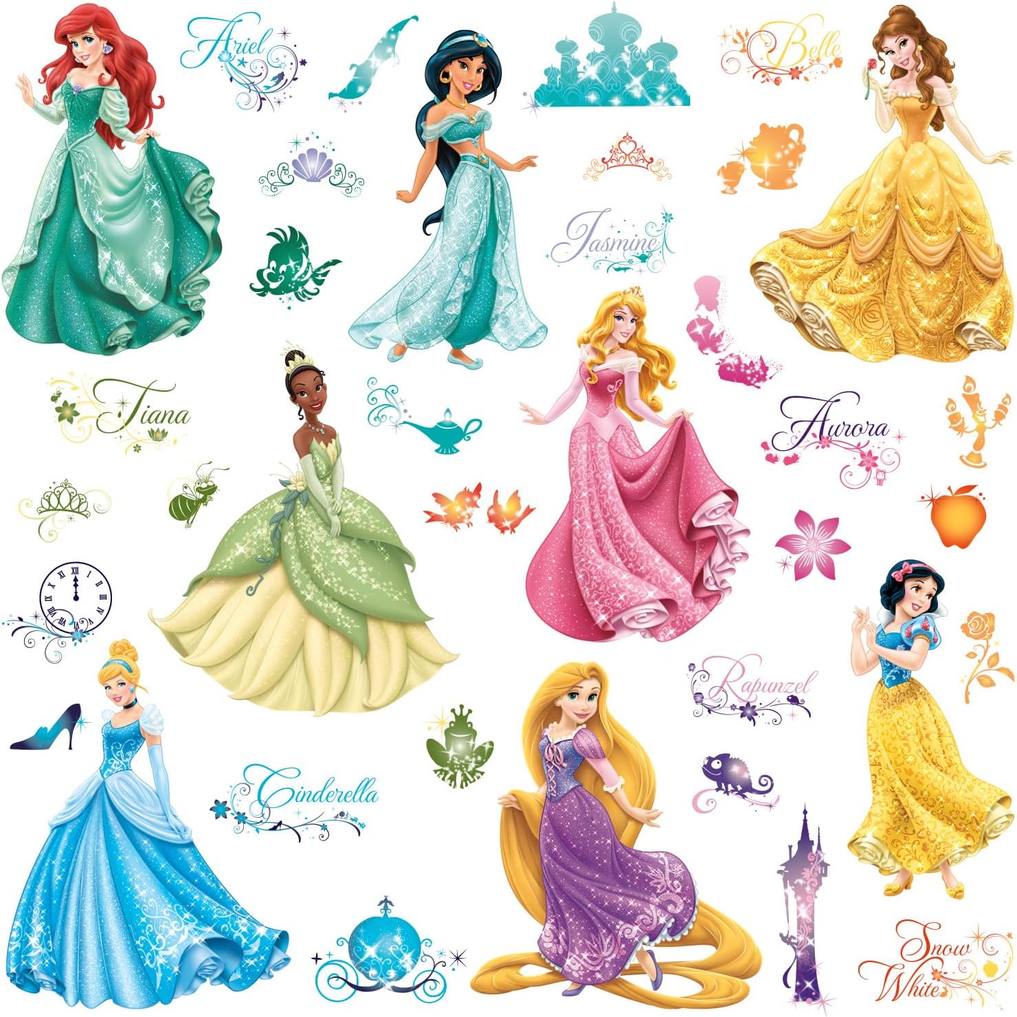 RoomMates Disney Princess Royal Debut Peel and Stick Wall Decals , RMK2199SCS