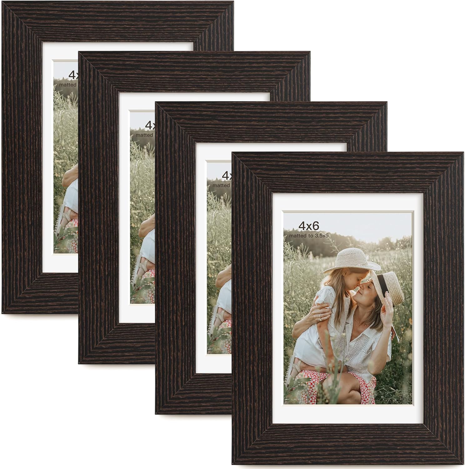 16x20 Picture Frame with Mat for 11x14 Set of 3, Natural Wood Grain 16x20 Frames for Wall Mounting (3 Pack, Natural)