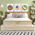 11" 100% GOTS Organic Cotton, Wool & GOLS Latex Mattress | Pocketed Coils | Bed in a Box | Fiberglass & Toxin Free | Made in USA | If It’s Not 100%, It’s a NO | Full