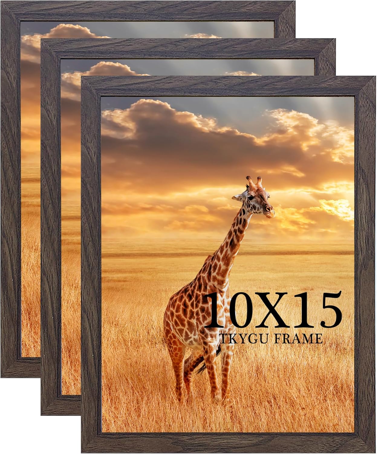 11x15 Picture Frame Set of 3,Wooden Frame 11x15 Wall Gallery Poster Photo frame Black with Durable Shatter Resistant Plexiglass for Wall Mounting Family -friend- wedding best gift