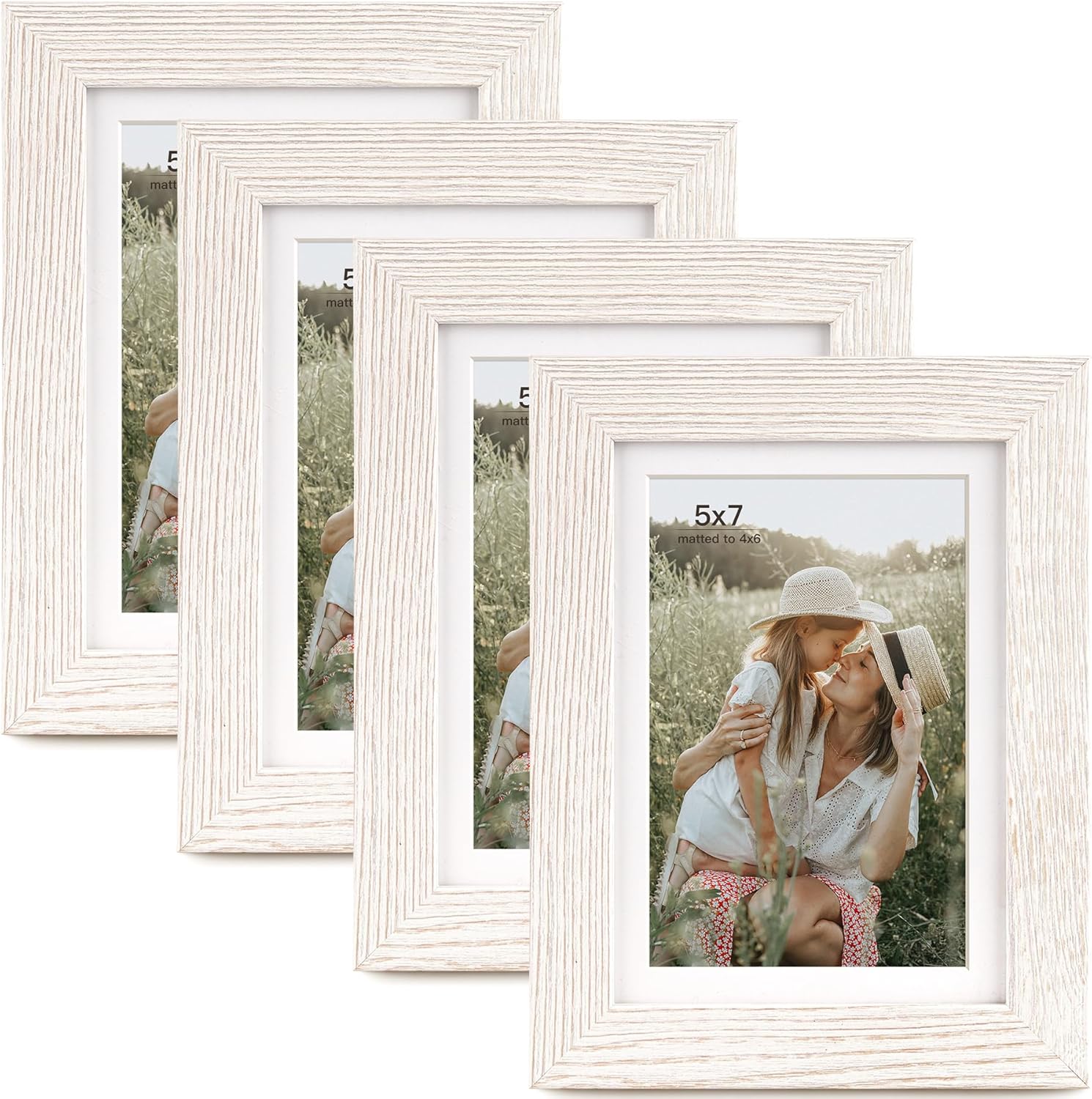 16x20 Picture Frame with Mat for 11x14 Set of 3, Natural Wood Grain 16x20 Frames for Wall Mounting (3 Pack, Natural)