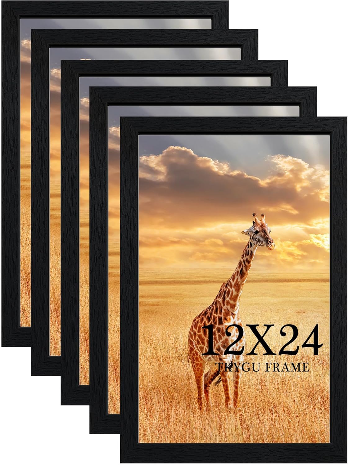 11x15 Picture Frame Set of 3,Wooden Frame 11x15 Wall Gallery Poster Photo frame Black with Durable Shatter Resistant Plexiglass for Wall Mounting Family -friend- wedding best gift