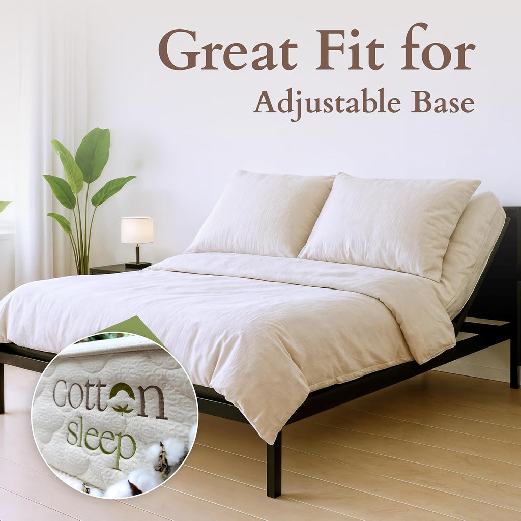 11" 100% GOTS Organic Cotton, Wool & GOLS Latex Mattress | Pocketed Coils | Bed in a Box | Fiberglass & Toxin Free | Made in USA | If It’s Not 100%, It’s a NO | Full