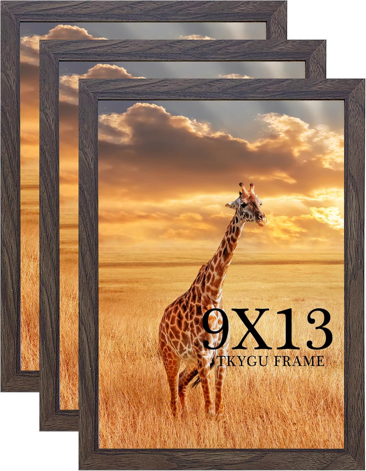 11x15 Picture Frame Set of 3,Wooden Frame 11x15 Wall Gallery Poster Photo frame Black with Durable Shatter Resistant Plexiglass for Wall Mounting Family -friend- wedding best gift